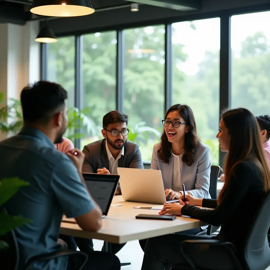 Modern office workspace